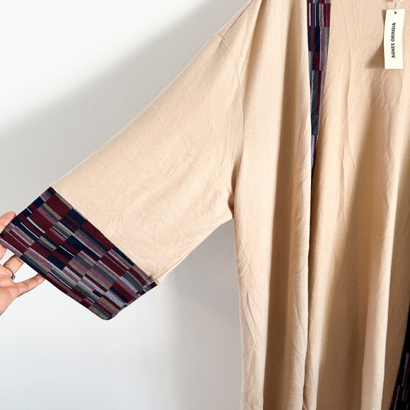 NWT - Agnes Orinda Boho Knitted Long Kimono Open Front Cardigan - 2X - Picture 3 of 8